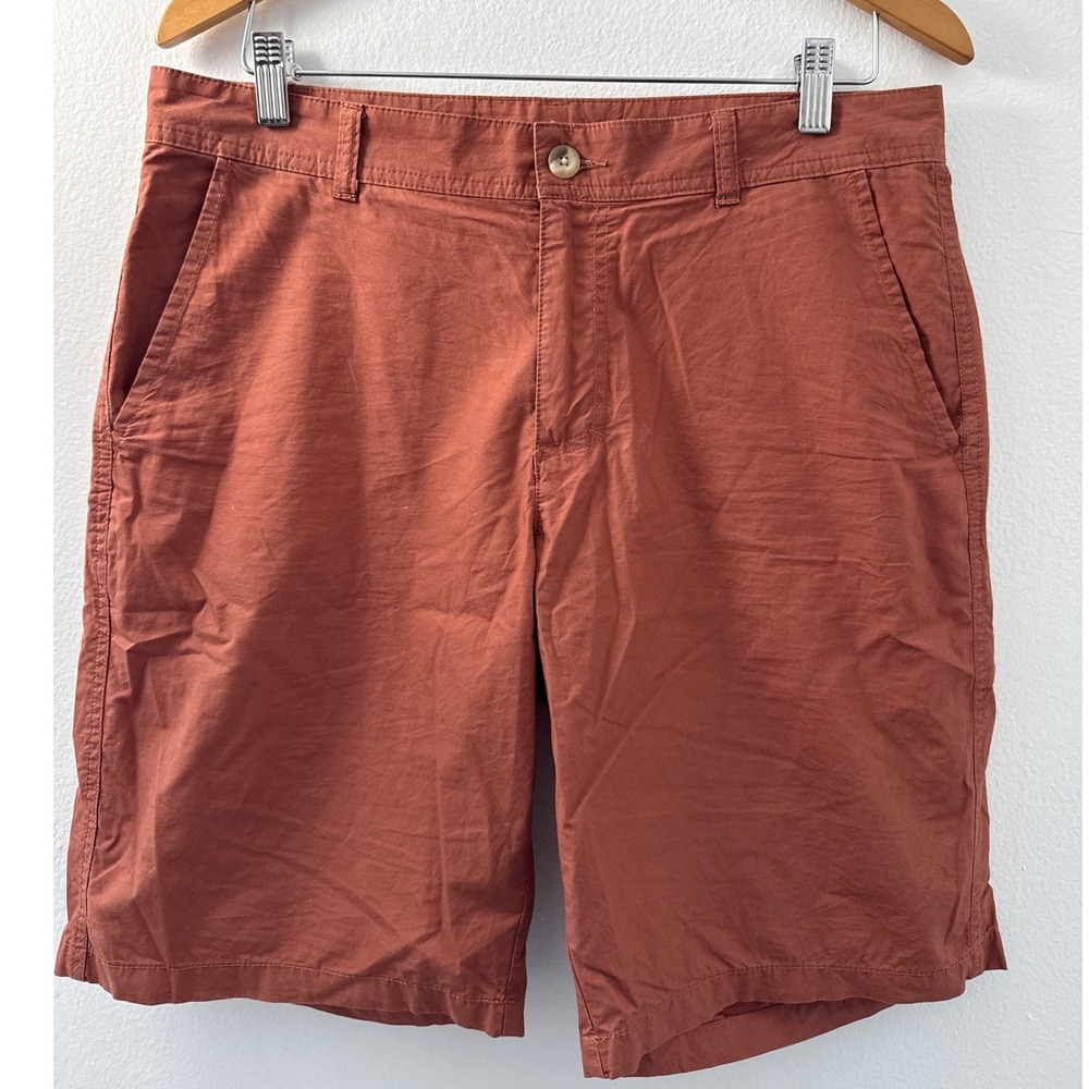 Columbia Men's Casual Shorts Size 32 Orange 10" Inseam Summer Active Hiking